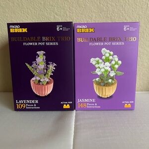 Buildable Brix Flower Pot Series Bundle